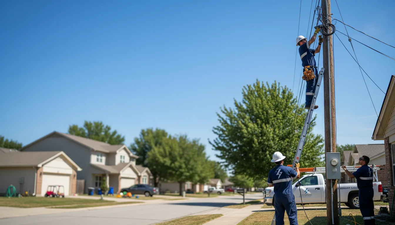 Residential electrician providing installation services in Farber, MO